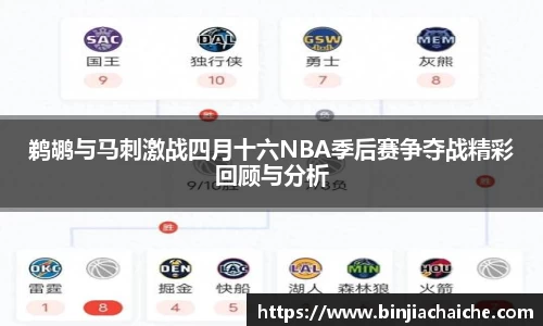 鹈鹕与马刺激战四月十六NBA季后赛争夺战精彩回顾与分析